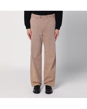 AURALEE Light Cotton Trousers - Pink