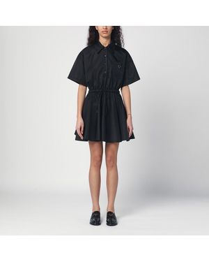 Prada Mini abito chemisier in re-nylon - Nero