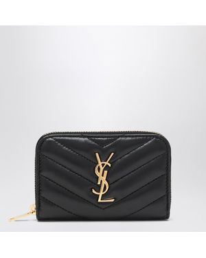 Saint Laurent Cassandre Matelassé Wallet - Black