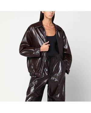 MM6 by Maison Margiela Faux Leather Jacket - Black