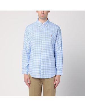Polo Ralph Lauren Camicia a quadri bianca/azzurra custom-fit - Blu