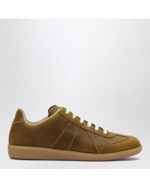 Maison Margiela Replica Leather Sneakers - Brown