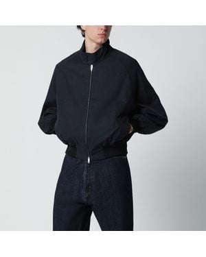 Studio Nicholson Over Bomber Jacket Ink Cotton-Blend - Blue