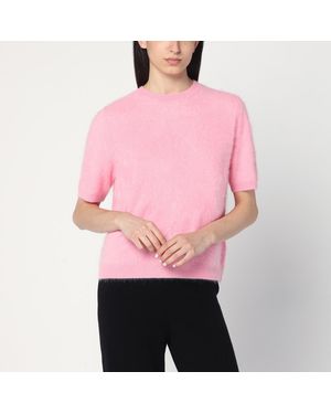 Soft Goat Brushed Cashmere Jumper - Pink