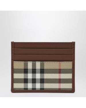 Burberry Check Credit Card Holder - Brown