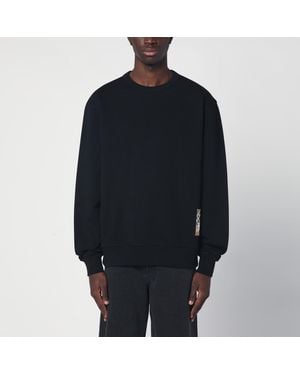 Burberry Sweatshirt With Logo Patch - Black