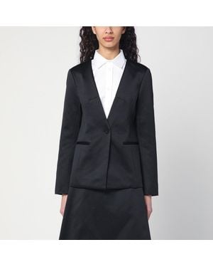 THE GARMENT Black Single Breasted Cotton Blend Jacket