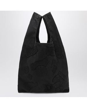 Magliano X D2 Schwarze Canvas-Tasche Mit Aufnähern