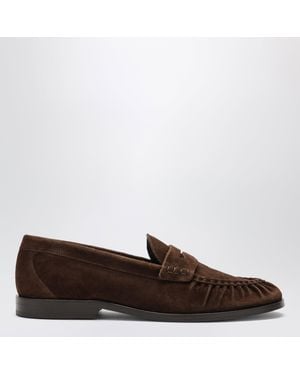 VINNY'S Louee Vale Loafer Aus Braunem Veloursleder