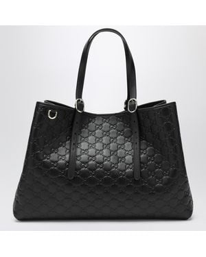 Gucci gg Emblem Large Shopping Bag - Black