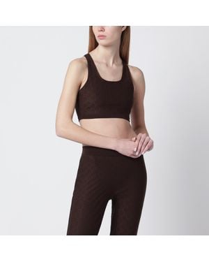 Gucci Gg Jacquard Jersey Top - Black