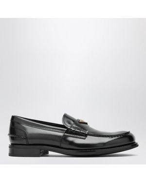 Prada Mocassini in pelle spazzolata neri - Nero