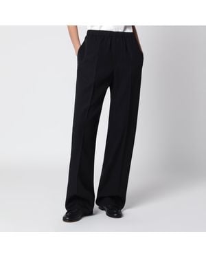Bottega Veneta Wide-Leg Elasticated Trousers - Black