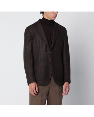 Santaniello Blazer Monopetto Marrone - Nero