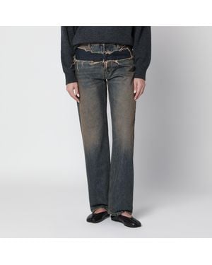 Maison Margiela Distressed Straight-Leg Jeans - Grey