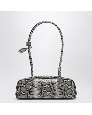 Alaïa Python-print Leather Small Le Teckel Bag - Grey