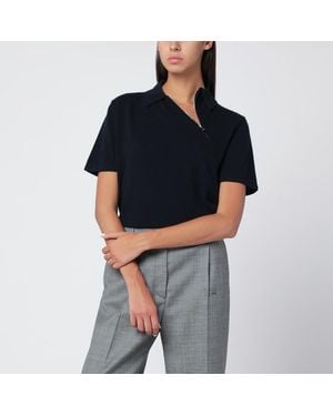 Miu Miu Polo En Cachemire Bleu - Noir