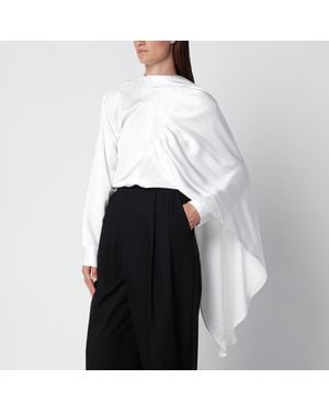 Source Unknown Koa Draped Satin Blouse - White
