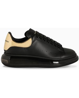 McQueen Oversized Leather Trainers Black/gold