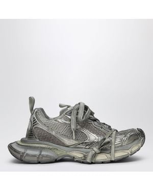 Balenciaga 3Xl Eggshell Coloured Mesh Trainer - Grey
