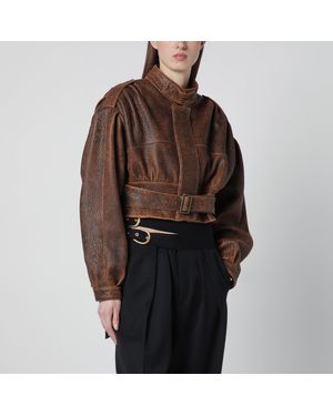 Chloé Belted Jacket With Vintage Effect - Brown