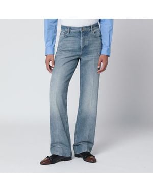 Valentino Medium Washed-Effect Jeans - Blue