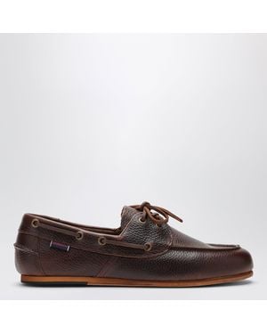 Sebago Owen Tumbled Leather Boat Shoes - Brown