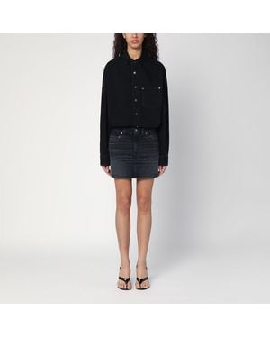 Haikure Washed Tamu Mini Dress - Black