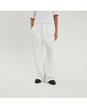 1989 STUDIO White Striped Boxy Pants