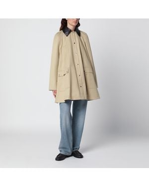 Cordera Voluminous Camel Cotton Coat - Natural