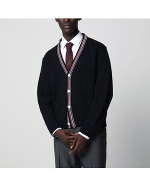 Thom Browne Navyblauer Hector Cardigan Aus Wolle Und Mohair - Schwarz