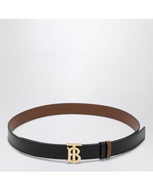 Burberry Tb Reversible Leather Belt - Brown
