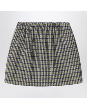 Douuod Checked Skirt - Black