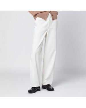 Maison Kitsuné Pantalon En Coton - Blanc