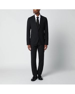 Lardini Single Breasted Wool Blend Suit - Black