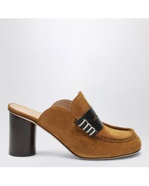JW Anderson Caramel And Leather Heeled Moccasin - Brown