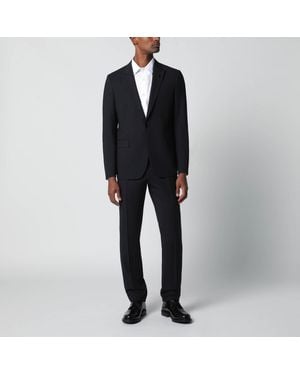 Lardini Single Breasted Wool Blend Suit - Black