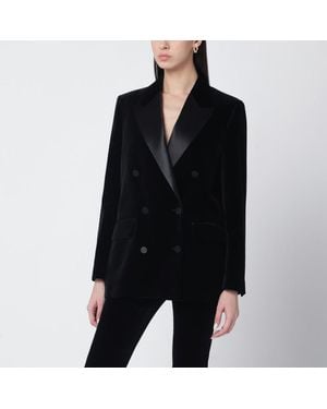 Golden Goose Velvet Jacket With Satin Lapels - Black