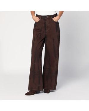 Ganni Wide Leg Jeans - Brown