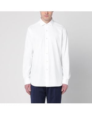 Xacus Slim-fit Twill Active Shirt - White