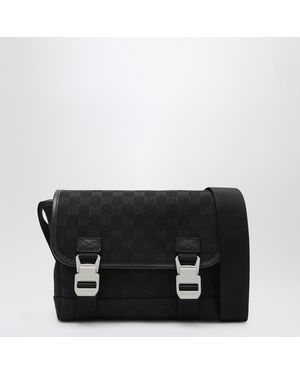 Gucci Small Gg Fabric Shoulder Bag - Black
