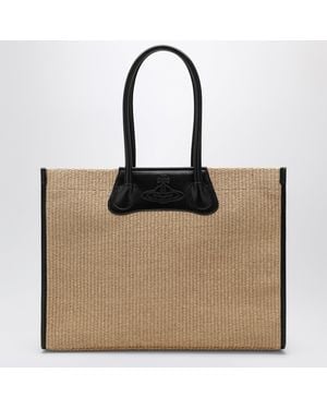 Vivienne Westwood Tote Bag Troy Woven - Natural