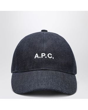 A.P.C. Charlie Cotton Baseball Cap - Blue