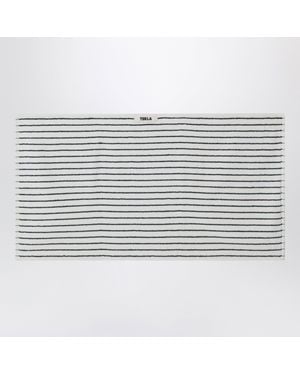 Tekla Striped Towel 50X90 - Metallic