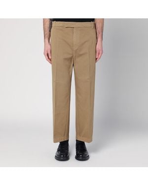 Thom Browne Pantalone color kaki in cotone - Neutro