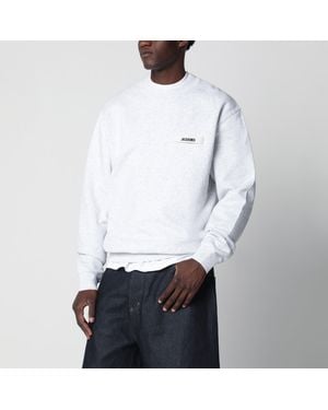 Jacquemus Crewneck Sweatshirt With Grosgrain Logo - White