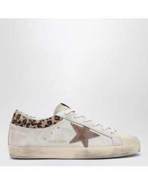 Golden Goose And Super-Star Trainers With Pony Hair Details - White