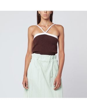 Prada Wool And Cachemire Top - Brown