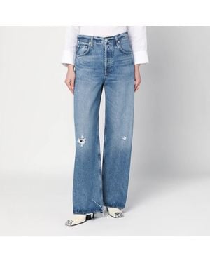 Citizens of Humanity Jeans ayla baggy slavato con strappi - Blu