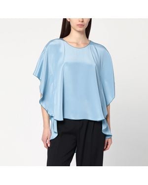Max Mara Flowy Silk Blouse - Blue